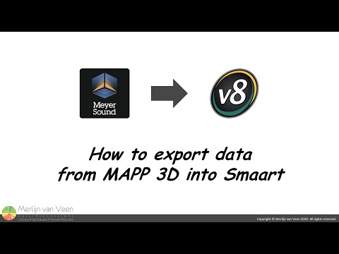 How to Export Data from MAPP 3D into Smaart