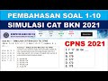 Pembahasan Soal Asli SIMULASI CAT BKN 2021 - TIU CPNS [NO.1-10]