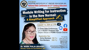 Module Writing for Instruction in the New Normal: A Simplified Approach