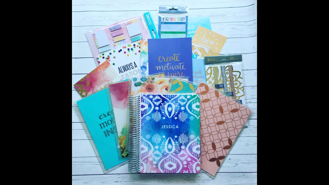 Review | 2016/2017 Erin Condren Life Planner Unboxing + Haul - YouTube