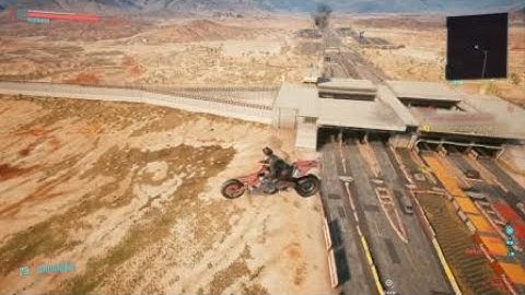 Cyberpunk 2077 Trying to cross the border.