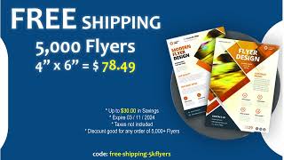 5,000 Flyers for $79 + FREE SHIPPING only at 55printing.com