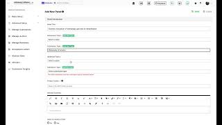 How to add a panel, comprising of individual submissions, from the backend