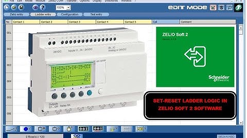 PLC LADDER LOGIC Set reset NO NC plc programming tutorial on zelio soft 2