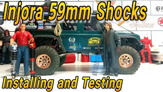 Injora 59mm shocks installing and testing Traxxas Trx4M Defender #traxxastrx4m #injora ￼