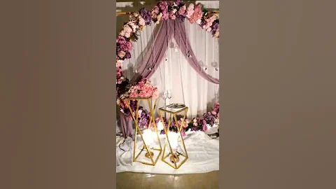 engagement decoration ideas DIY backdrop flowers #shorts #shortvideo #youtube #ytshorts