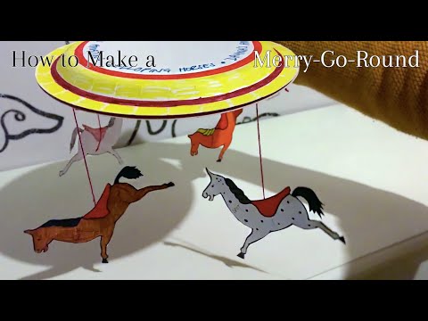 Matrice De Découpe Papier Forme Ronde Et Percée - Thème We Go Merry-Go-Round, Fait Main