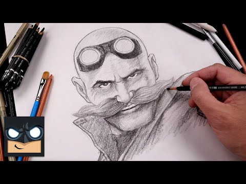How To Draw Dr.Robotnik | Sonic 2 Sketch Art Lesson (Step by Step)