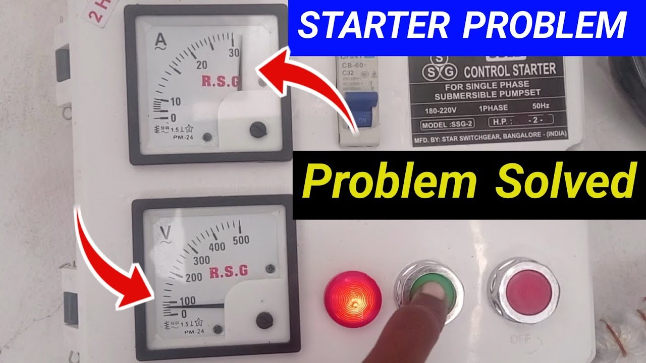 2 HP Starter Amps Problem Solved | Starter Voltage Problem Solved | Motor Run Problem Solved | Tamil