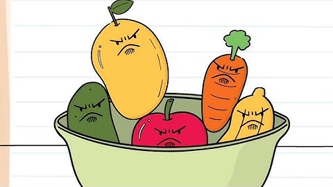 Brain Test Level 517 Calm down the angry fruits. Walkthrough