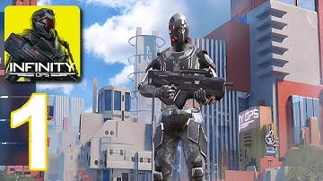 Infinity Ops, Cyberpunk FPS - Gameplay Walkthrough Part 1 - Tutorial (Android, iOS)