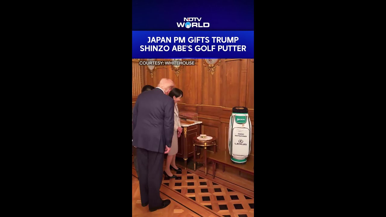 Japan PM Takaichi Presents Trump With Shinzo Abe's Golf Putter As Gift