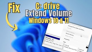 Can&#39;t Extend C Drive with Unallocated Space