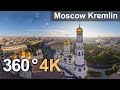 360 Moscow Kremlin 4К Aerial Video 