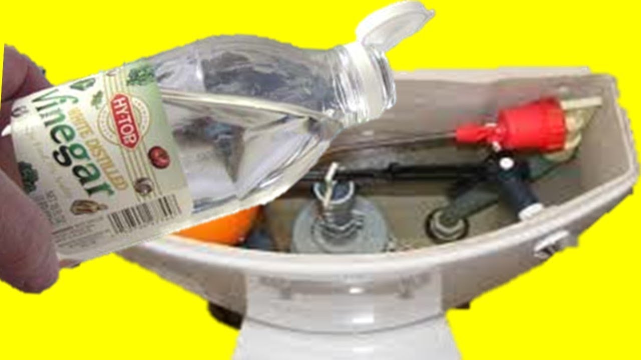 bathroom cleaning tools Pour Vinegar into Toilet Tank Cistern and The Results Will Amaze You