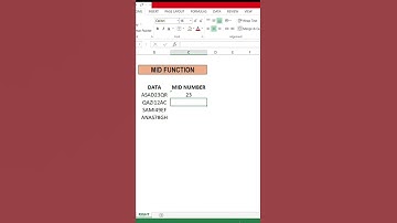MID FUNCTION-MICROSOFT EXCEL #short #excel #shortsfeed #video #microsoftexcel #viral #viralshorts