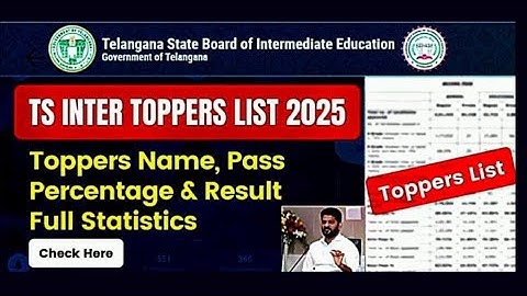 TS inter toppers list 2025 | ts toppers Result 2025 | inter result