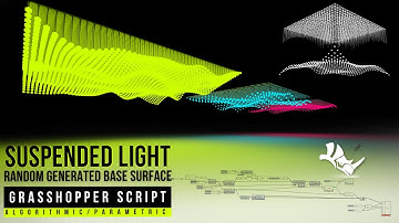 Suspended light ceiling wave Algorithmic Computational Rhino & Grasshopper Parametric Architecture