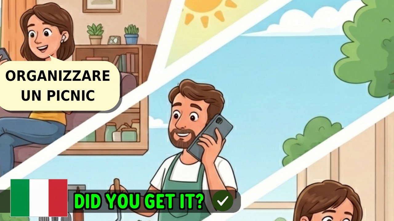 🇮🇹 Fare Piani e Invitare Amici: Organizzare un Picnic (Dialogo Italiano A1-A2)