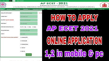 AP ECET online application how to apply | full process ecet 2021