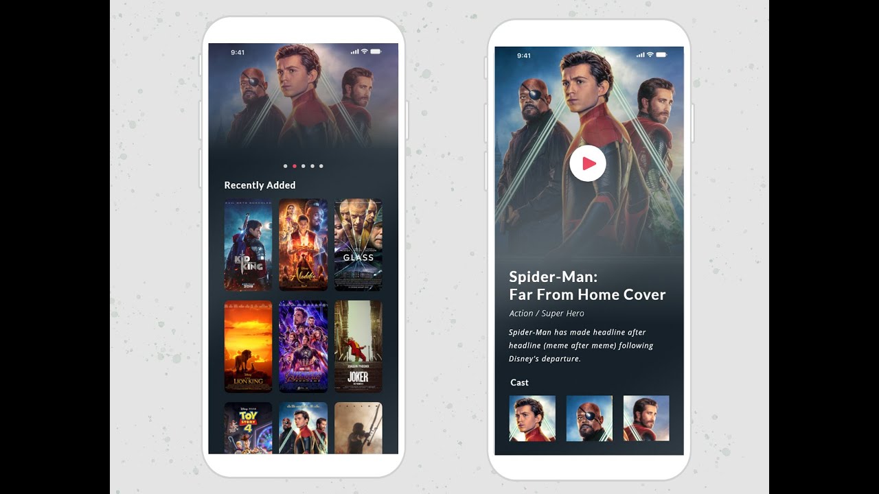 Movies Screen UI UX Design - Speed Art Tutorial - YouTube