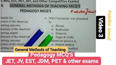Vid#3)General Methods of Teaching (Pedagogy MCQ