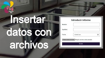 Creando Formulario para insertar datos con archivos con HTML, CSS y PHP