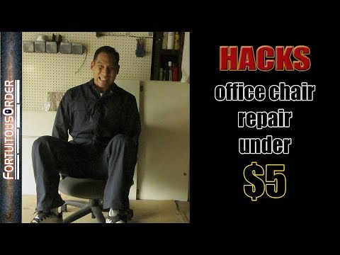 Sinking Office Chair hack with PVC pipe
