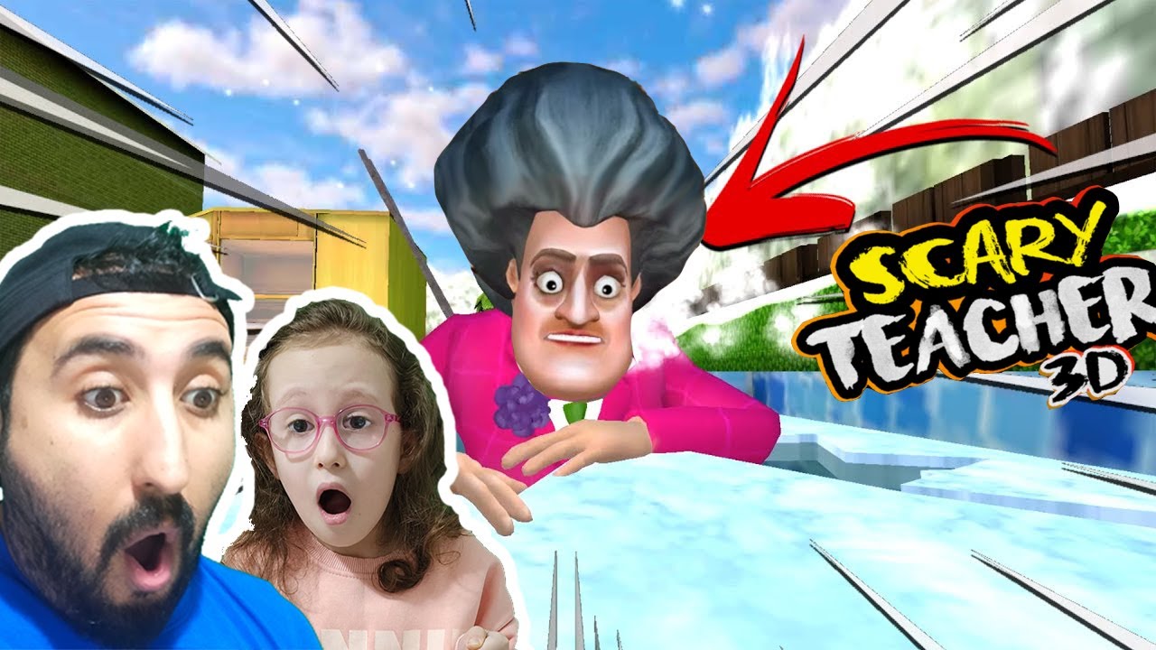 KIZGIN ÖĞRETMENİ BUZLU HAVUZA DÜŞÜRDÜK! DONDU! 😱 SCARY TEACHER 3D OYNUYORUZ! BAHAR OYUNA GEL