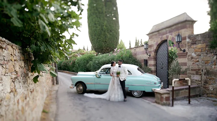 Gorgeous Greek American Orthodox destination wedding in Chios island | Wedding film in Greece