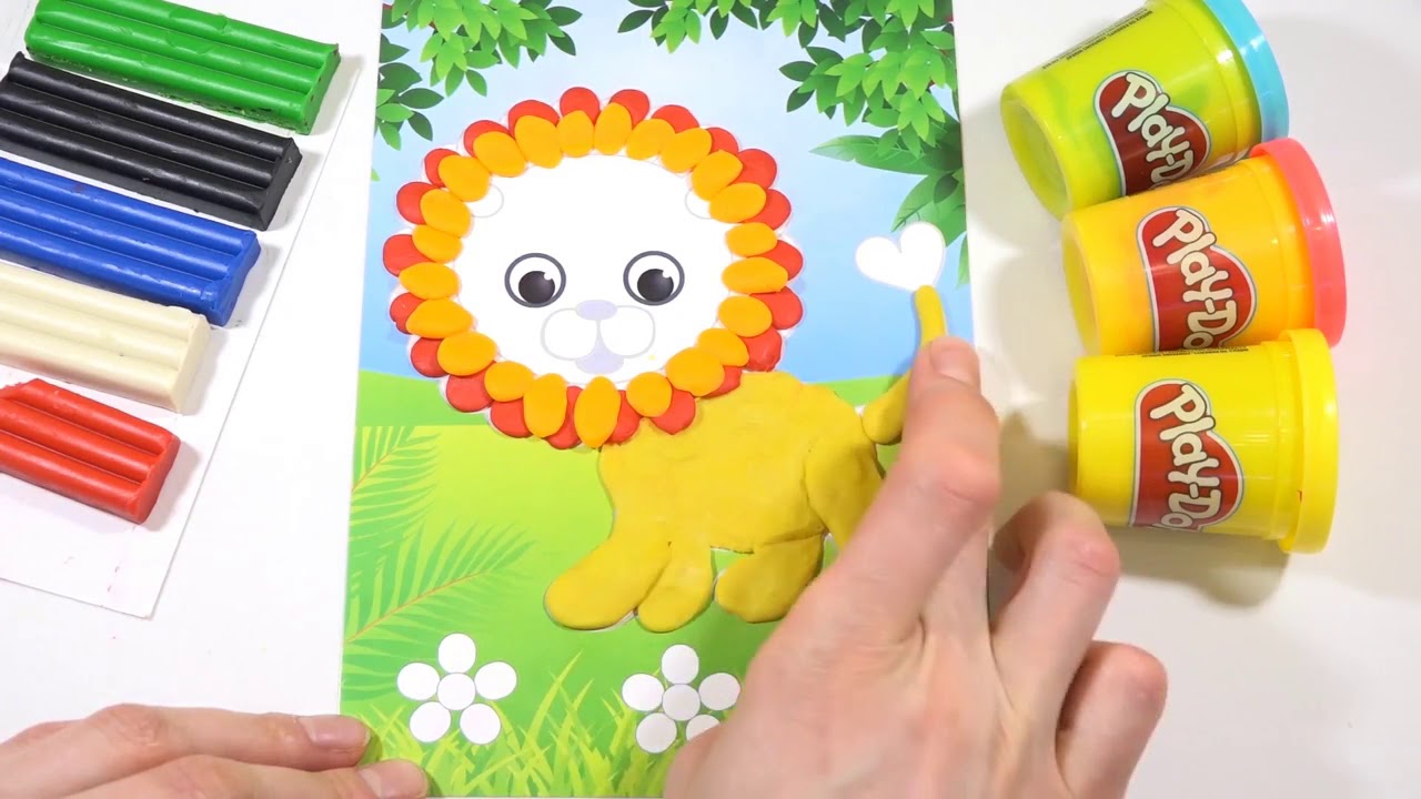 Learn Colors with Play Doh Lion Learn Colors for Kids Clay Modeling