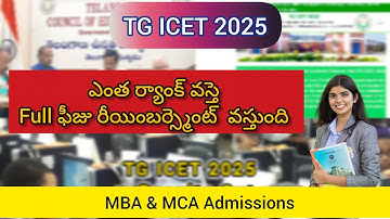 Full fees reimbursement 2025 ICET exam | Rank & caste Reservation and reimbursement | full details