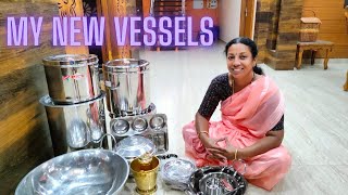 பாத்திரம் வாங்க துணைக்கு சென்ற நான் வாங்கி வந்த பாத்திரங்கள் new vessels/ mini idli 🍛