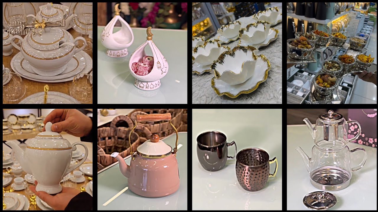 Latest Ramadan crockery design.So beautiful and elegant#crockery #homedecor #teaaccessories #home  