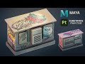 Stylized Street Vent Model in Autodesk Maya 2026 and Substance Painter