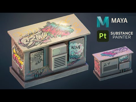 Stylized Street Vent Model in Autodesk Maya 2026 and Substance Painter