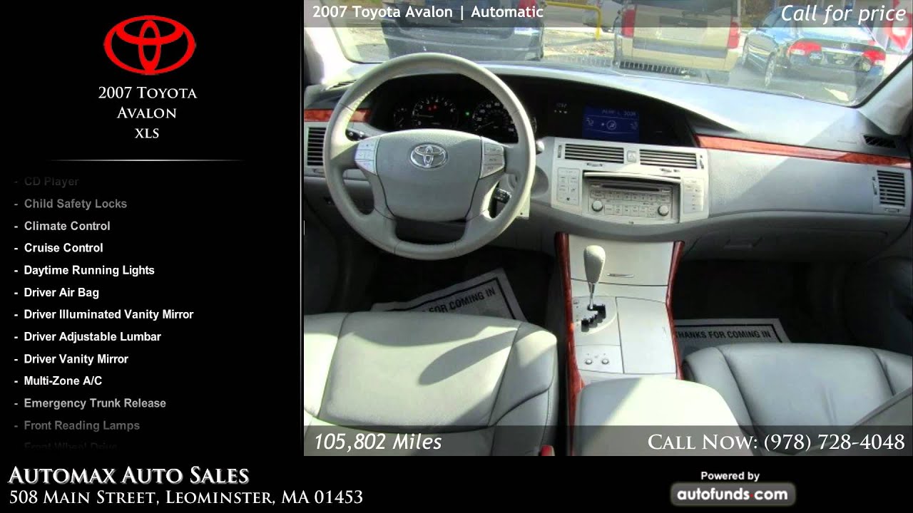 Used 2007 Toyota Avalon Maximus Auto Sales, Leominster, MA SOLD