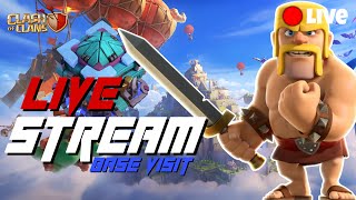 🔴 Coc Live: Raid Weekend Attack |  Live Base visiting | Road To 1k (clash of clans)