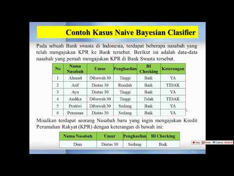 Contoh Kasus Algoritma Naive Bayesian Clasifier