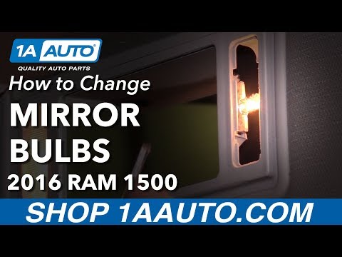 How to Change Visor Vanity Mirror Light Bulbs 09-18 Ram 1500