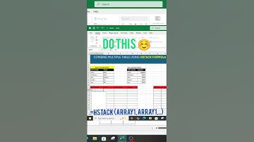 HSTACK FUNCTION in Excel 🔥 #spreadsheetmagic #function #tips #HSTACK #spreadsheetsoftware