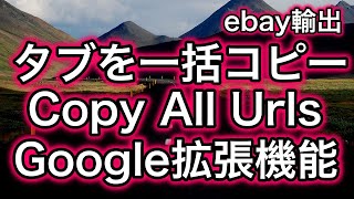 【ebay輸出】開きすぎたタブを一括コピー『Copy All Urls』が便利すぎる Google拡張機能