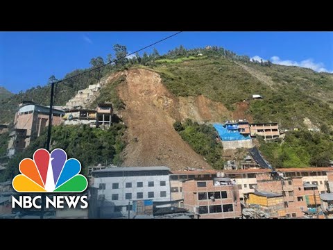 Watch: Landslide Crushes More Than 15 Homes In Peru