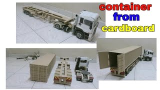 HOW TO MAKE  container Truck RC (UD QUESTER) from cardboard