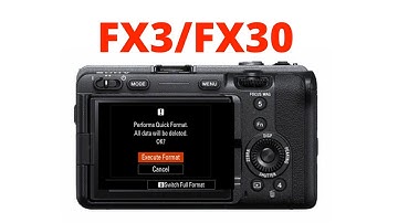 How to Format Card in Sony FX3/FX30