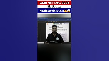 CSIR NET Dec 2025 Application Form | CSIR NET December 2025 | CSIR NET Dec 2025 Notification Out