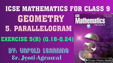 ICSE Mathematics Class 9 | A Das Gupta | Solution| Geometry| 5. Parallelogram  | Ex 5(B)(Q.18-Q.24)
