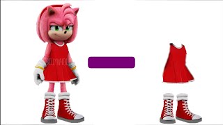 AMY ROSE - ALL CLOTHES = ??? | SONIC SEXY ANIMATION