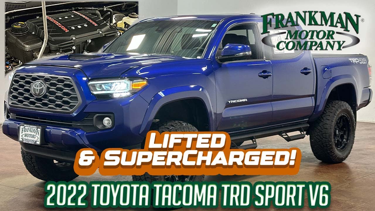 🚙🔥 2022 Toyota Tacoma TRD Sport 4WD Supercharged! in Blue Crush ...