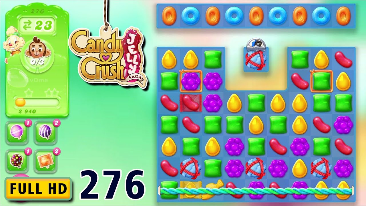 CANDY CRUSH JELLY | Level 276 [NO BOOSTER] FULL HD GAME PLAY - YouTube